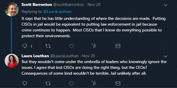CISOs and CEOs in Jail-reaction