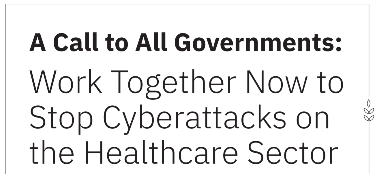 call-to-governments-healthcare-cyber-attacks