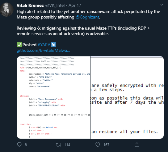maze-ransomware-tweet